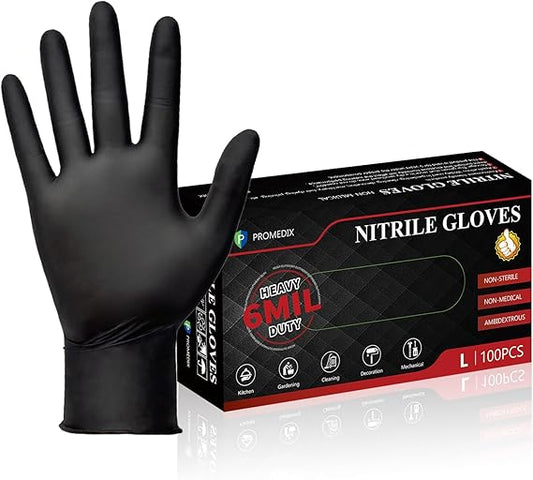 100pcs Soft Nitrile Gloves heavy duty，Latex Free,Powder Free